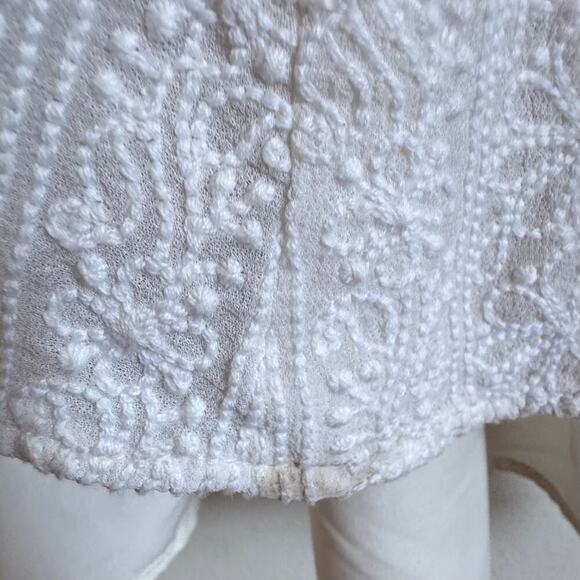 CHERIE D Designer White Embroidered Maxi Gown - Picture 14 of 17